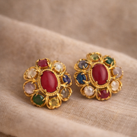 Classic Navaratna Studs