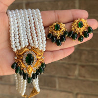Emerald Victorian Pearl Set
