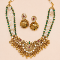 Surmayi Jadau Kundan Necklace Set